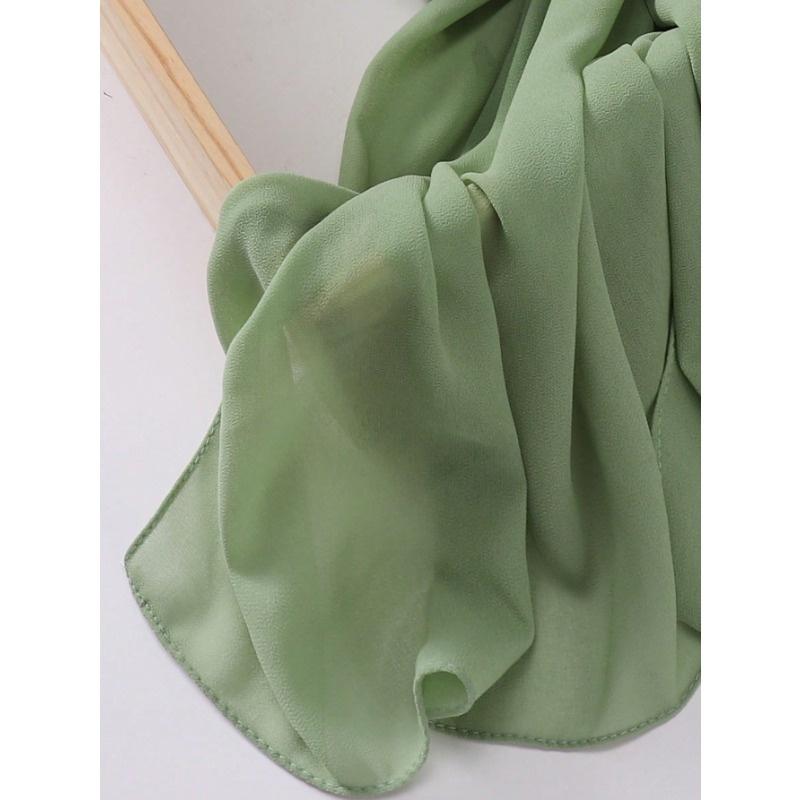 1pc Casual Versatile Solid Color Chiffon Scarf