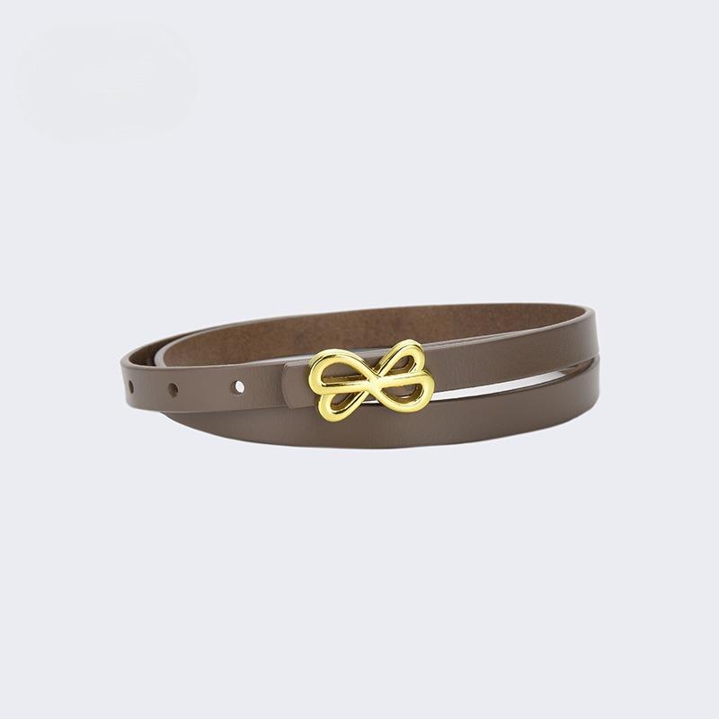 A Slim Waist Strap, Genuine Leather Belt for Women, A Dress with A Cinched Waist, Versatile Jeans with A Trendy Bow Tie