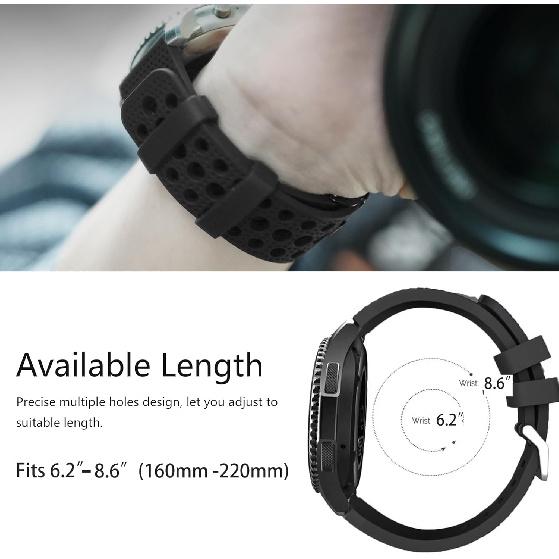 Compatible for Carbinox X-Ranger Bands, Silicone Replacement Wristbands Sport Strap with Metal Buckle Compatible with Carbinox Blaze Round, Blaze S,