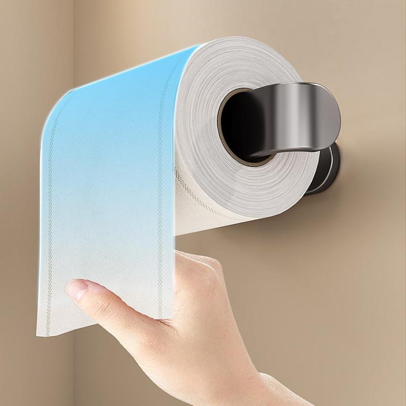 Self-Adhesive Towel Rack Wall Mounted Bathroom Items Bathroom Towels Holder Hanger Without Punching Toilet Paper Holder