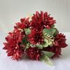 Oil Painting Dahlia Artificial Flower Wedding Decor With Silk Fabric For Photography And Home Display