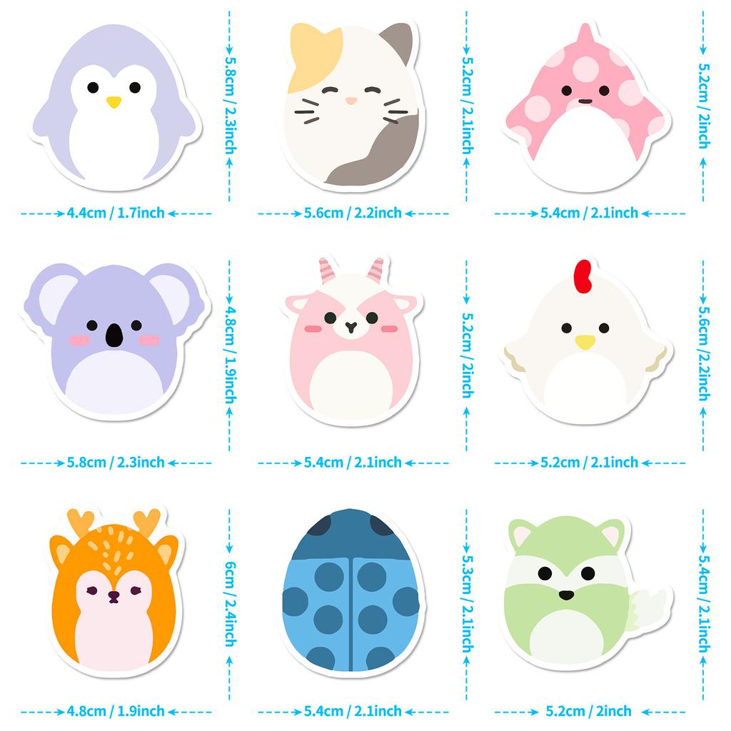 50 Simple Small Animal Stickers New Cartoon Cute Simple Ins Small Animals Children's Stickers