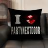 P-Partynextdoor Singer Cushion Cover Natural Linen Organic Fabric Double-Sided Printing Sofa Home Decor Gift Pillow Case