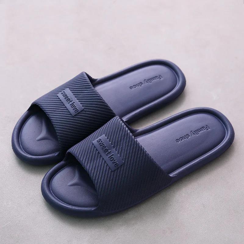 Fashion Summer Bathroom Slippers Men Women Non-slip fashion Slides Indoor House EVA Slippers Woman Couples at Home Happy Flops