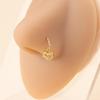 Unisex Star and Moon Zirconia Nose Stud: Cross-border European American Trendy Pierced Cool Copper Jewelry