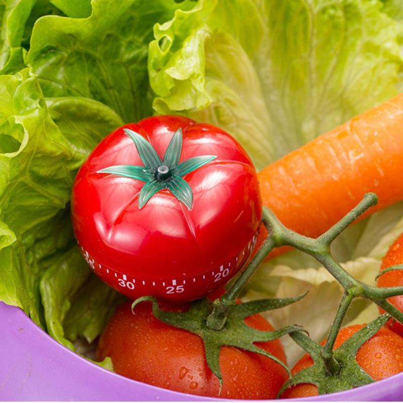 Temporizador de Tomate Temporizador de Cozinha Eletrônico Lembrete Pomodoro Mecânico Contagem Regressiva Alarme Ferramenta de Cozinha para Cozinhar Temporizador de Jogo Relógio Temporizador