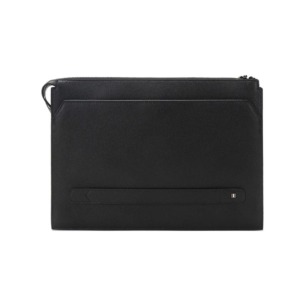 Bally Leather Color Block Striped Clutch Men Clutch Black 6236768