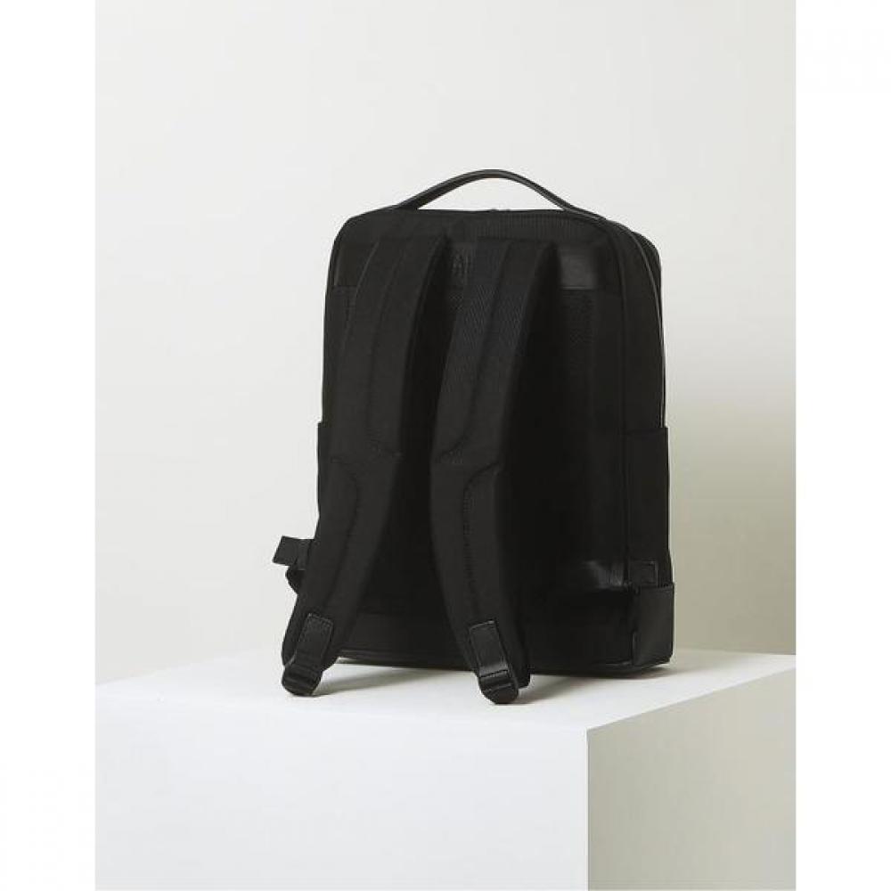 Daks Black Leather Nylon Backpack Dbba2e308bk