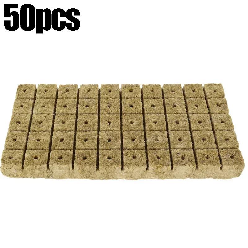 Seedling Grow Plug Sponge Block Starter Rock Wool Planting Grow Cubes Hydroponics Cuttings Garden Plant Propagation Grow Supply