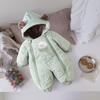 Tuta Intera in Cotone Unisex per Neonati con Fodera in Pile, Abbigliamento da Esterno con Piedi per Bambini e Bambine.