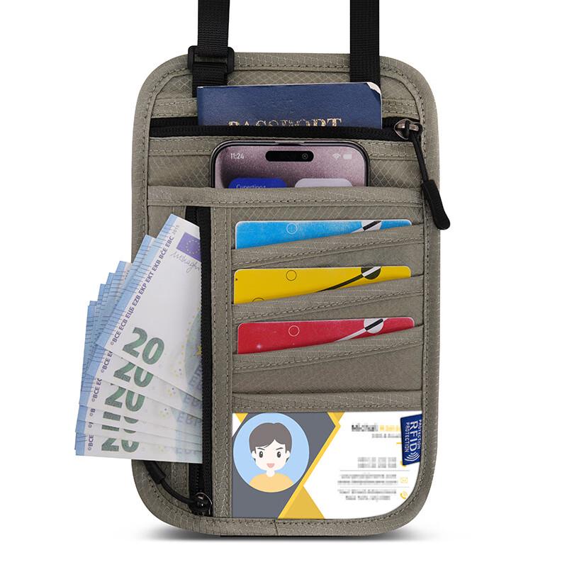 Travel Neck Pouch Passport & Document Organizer