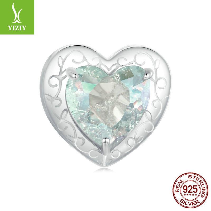 

Oasis Unicorn Сделай сам браслет из бисера, Изысканные зеленые бусины Любовь S925 стерлинговое серебро, Свободные бусины