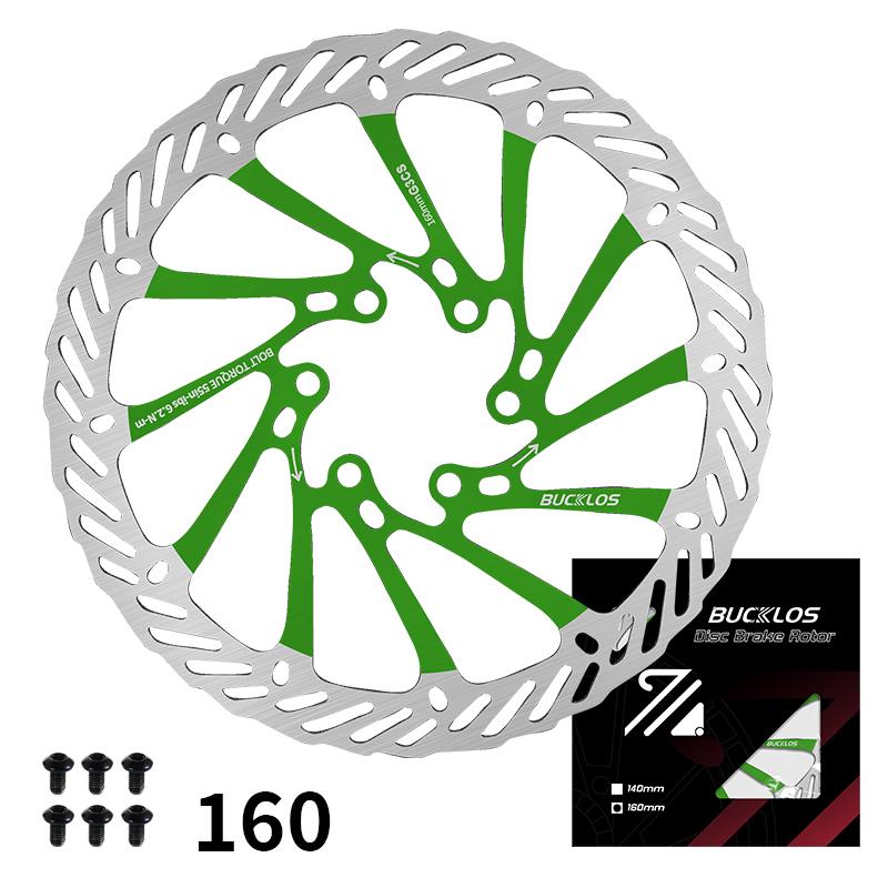 BUCKLOS Bicycle Brake Disc 160mm 180mm 203mm Ultralight Disc Rotor MTB Bike Hydraulic Disc Brake Rotor 6 Holes Bicycle Brake Hydraulic Disc Brake (Hydraulic Brake Pad)