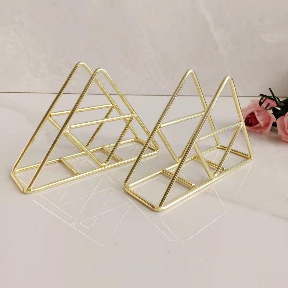 European Style Triangle Napkin Holder High-end Hollow Tissue Rack Dining Table