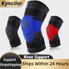 Kyncilor Elastische Silikon-Kniebandage Nylon Sport-Knieschoner Fitnessausrüstung Patella-Stütze Laufen Basketball Volleyball Unterstützung