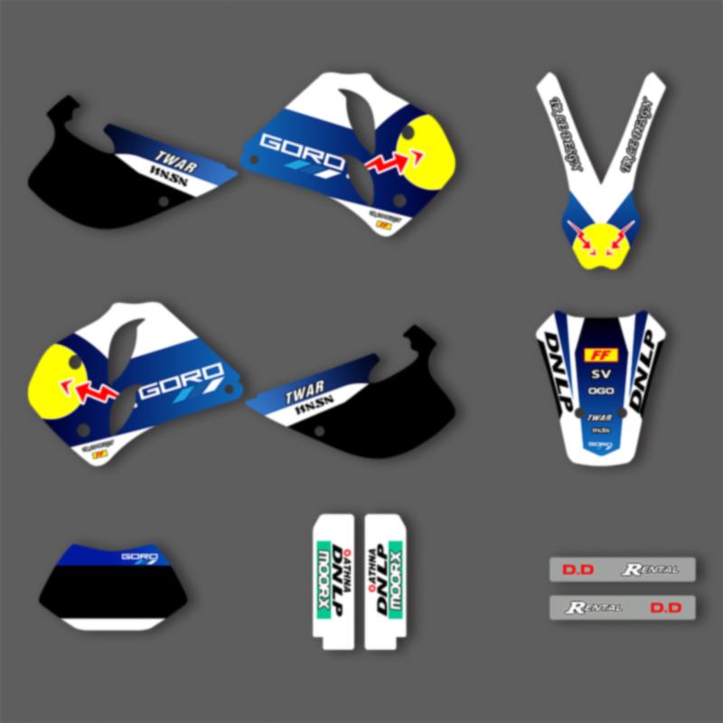 PowerZone Custom Team Graphics Backgrounds Decal Stickers Kit For KTM SX SXF MX 1993 -1997 EXC XCW Enduro 125 300 to 500cc  01