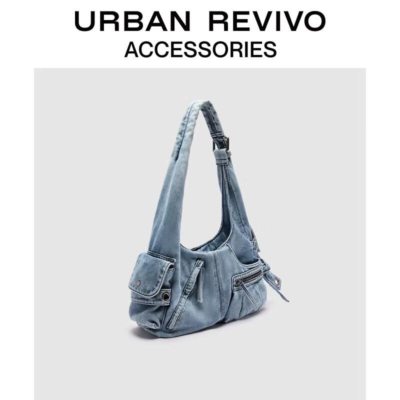 URBAN REVIVO Women s Trendy Denim Crossbody Bag One Size