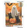 DIY Diamond Painting Canvas Cute Ghost Black Cats Pumpkin Design 5D Full Drill Art Creative Leisure Craft Wall Home Decor