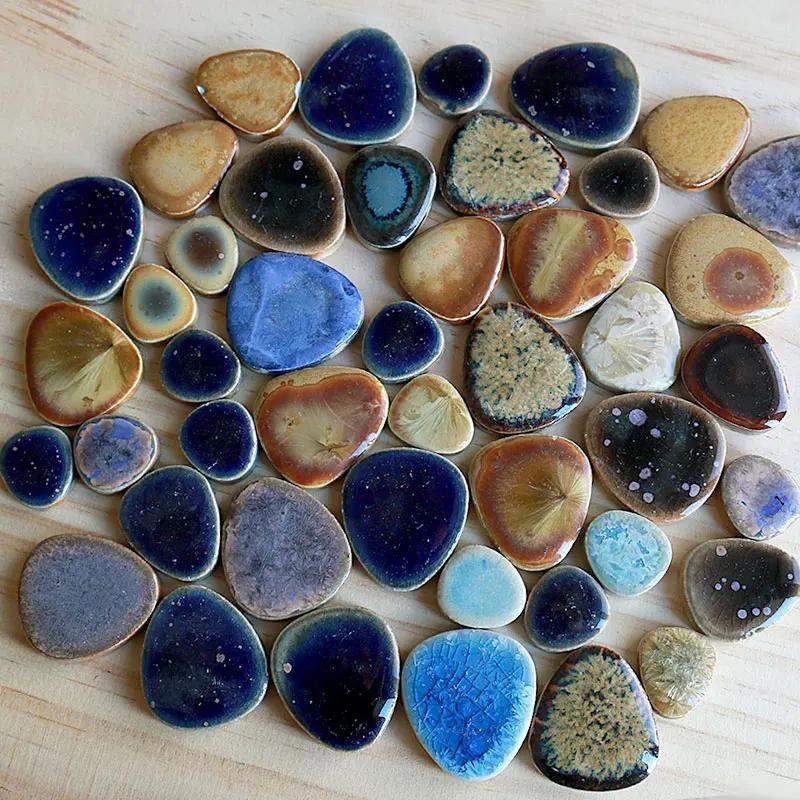 100g DIY Ceramic Mosaic Tiles Glass Mirror Handmade Ornaments Tiles Wall Crafts Colorful Crystal for Decorative Materials