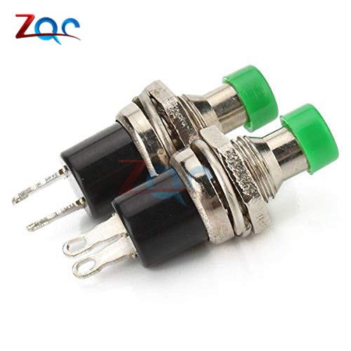 5Pcs PBS-110 2 Pins ON/OFF Push Button Switch Mini Lockless Momentary Switch for RC Toy Red Black Blue Yellow Green