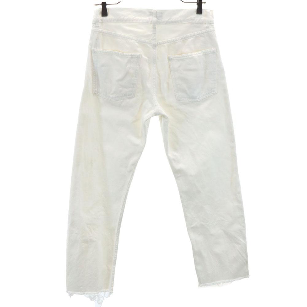 Acne Studios Cut-off processing Denim pants W26 white Men's Used