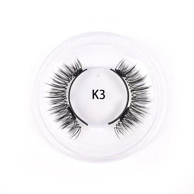 Portable Magnetic Eyelashes Kit - Glue-Free Reusable Magnetic Eyelashes Set , 3-Second Wear, Natural Look K3