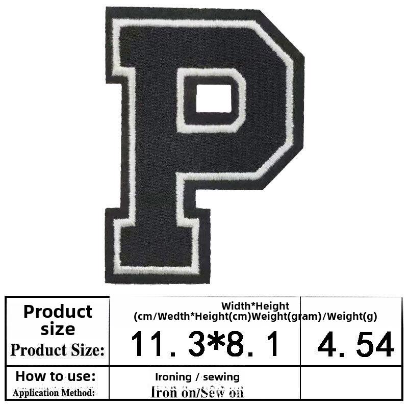 Embroidered Alphabet & Number Jersey Patch Armband Badge