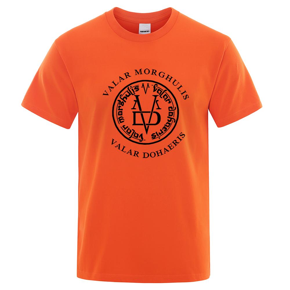 Valar Morghulis & Valar Dohaeris Tshirt Hip Hop Casual T-Shirt Men Short Sleeve 2023 Summer Brand T Shirt Casual Harajuku Tops