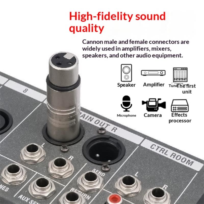 1Pcs Mic Barrel Extension Converter Xlr Female To Female 3Pin Connector For Microphone Stereo Mixer Xlr Female To Female Adapter