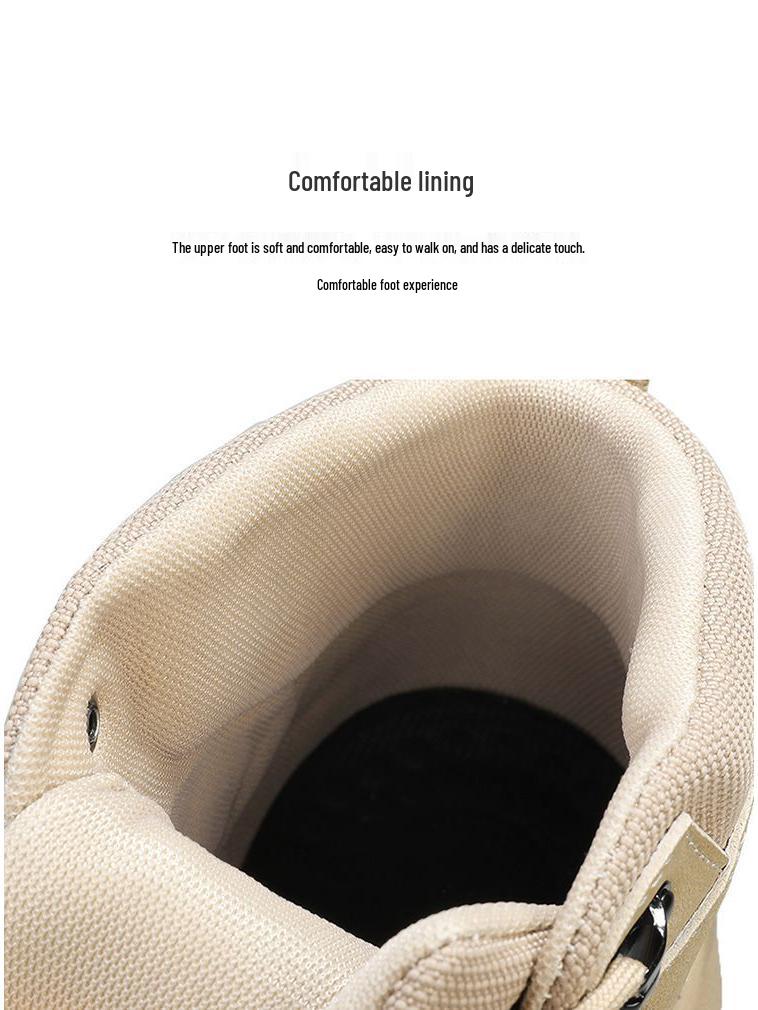 Men's 2025 Autumn High-Top Hiking & Work Boots - Non-Slip, Wear-Resistant for Outdoor & Construction.