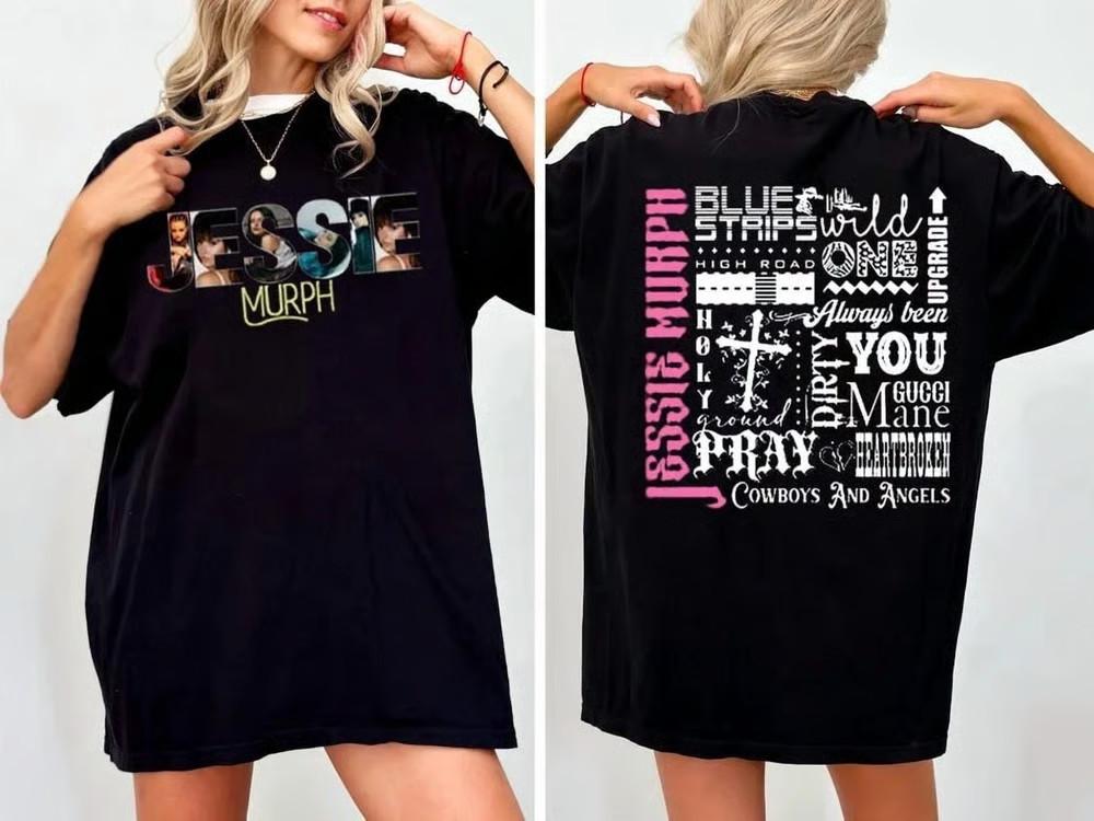 Jessie Murph Tee Worldwide Hysteria Tour 2025 Inspired Double Sided T-Shirt Unisex T-Shirt XL