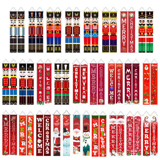 Christmas Porch Sign Bright Color Festival Supplies