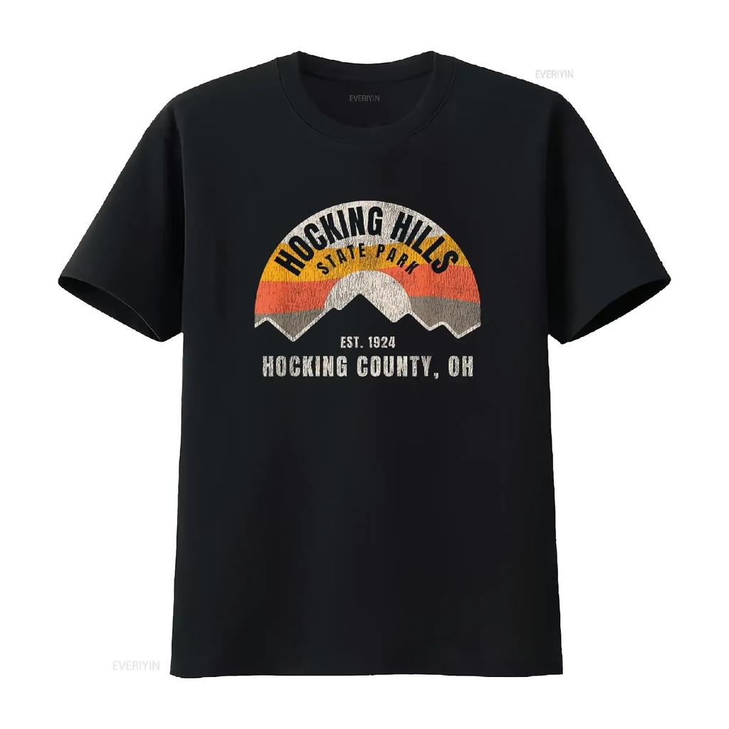 Retro Hocking Hills State Park Souvenir T Shirt vintage Washed graphic Unisex Comfortable Stylish Versatile