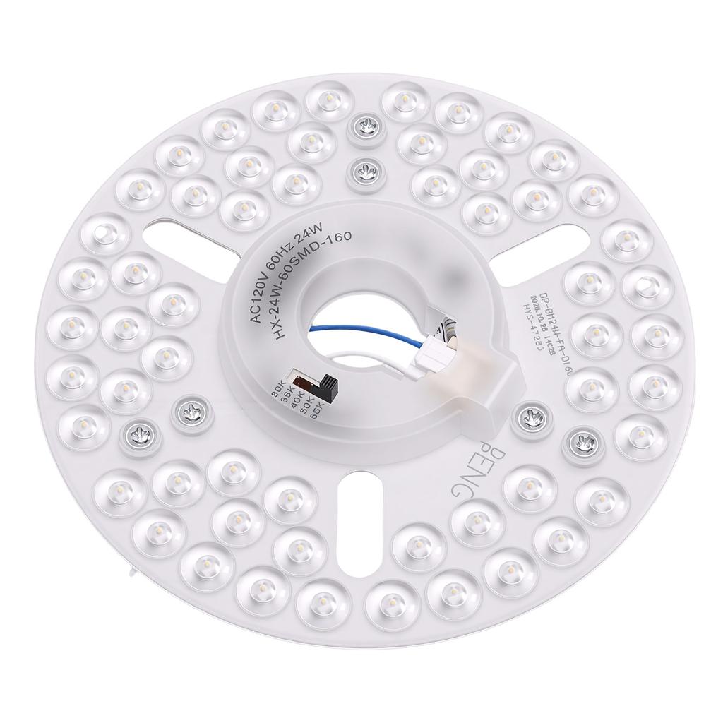 6.30in LED Ceiling Fan Light Retrofit Panel 24W Ceiling Light Replacement Board 5CCT 3000K 3500K 4000K 5000K 6500K