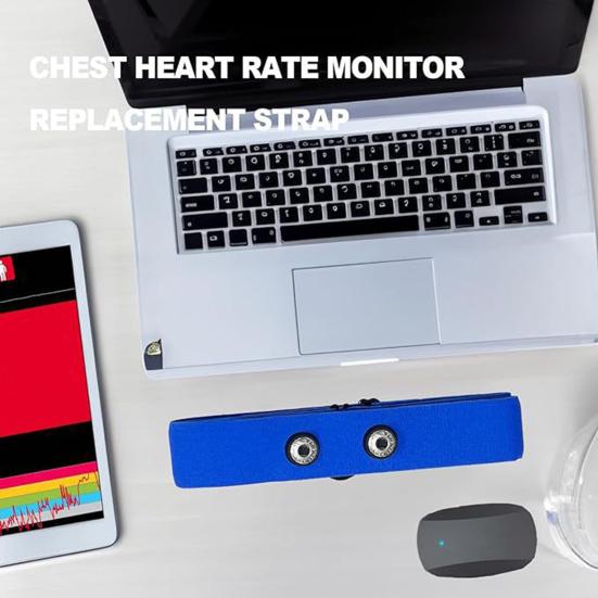 Banda de Repuesto para Sensor de Frecuencia Cardíaca Cinturón Ajustable de Nylon para Pecho Banda para el Pecho para Rastreador de Fitness para Actividades al Aire Libre