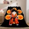 1pz Coperta in Flanella con Stampa Son Goku, Alta Qualità per Tutte le Stagioni, Decorazione per la Casa, Calore e Comfort, Perfetta per Regali di Natale