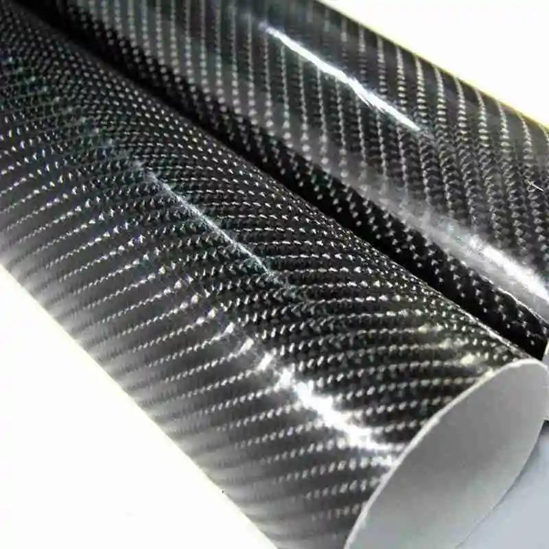 

Car Stickers 7D Glossy Carbon Fiber Vinyl Film Intrior Wrap Stickers Film Stickers Decals Accessories чорний