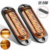 2pcs Yellow LED Side Marker Clearance Light Orange Lamp Indicator 12V-24V Truck Trailer Caravans Replacement Accessories