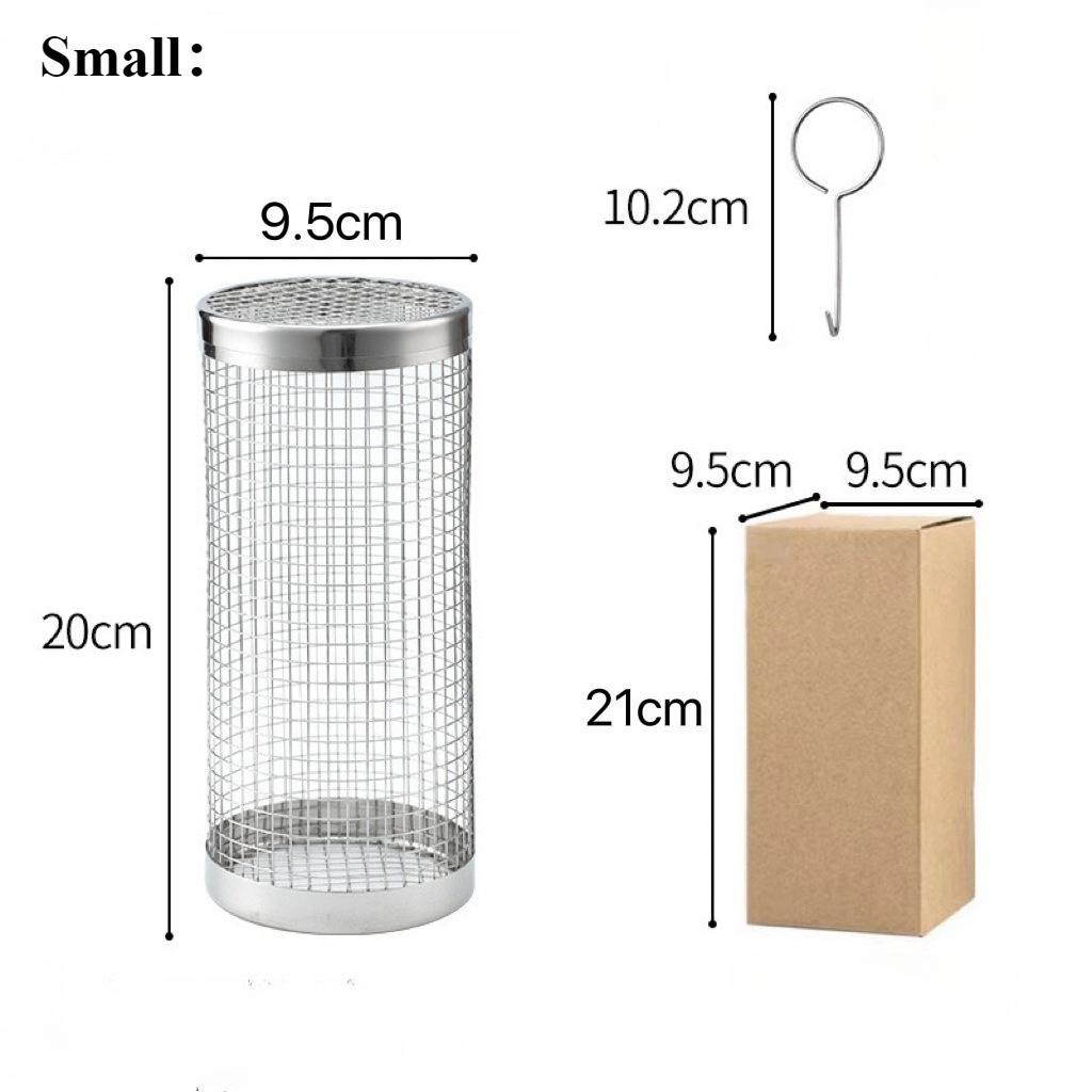 New Grill Basket BBQ Basket Rolling Stainless Steel Grill Mesh Barbeque Supplies Portable Easy Cleaning for Outdoor Camping Grilling S