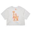 New MLB Base Logo Crop Tops Women's White 3FTS42023-07WHS