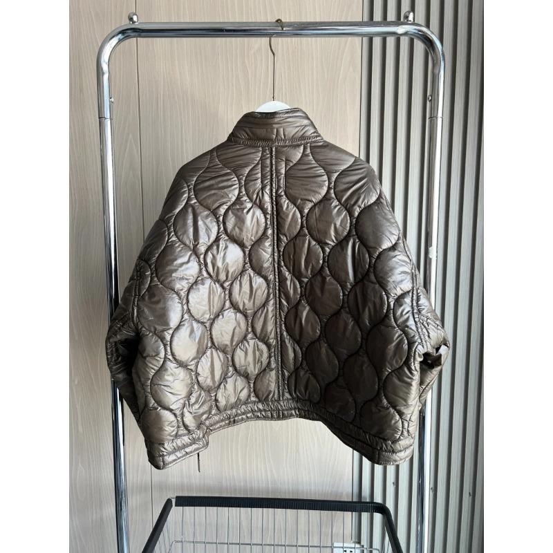 Waterproof Cotton Padded Jacket Fashion Quilted Stand-up Collar Thin Cotton Coat