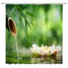 Green Tropical Plants Shower Curtain Bathroom Waterproof Polyester Shower Curtain Leaves Printing Curtains for Bathroom Shower