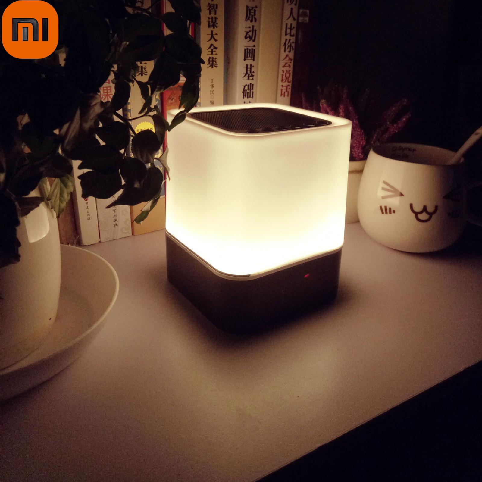 

Многофункциональная атмосферная лампа Xiaomi, беспроводной динамик BT, сенсорная лампа, цветной светодиодный ночник, будильник