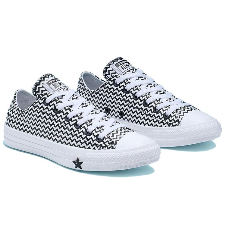 (WMNS) Converse Chuck Taylor All Star Mission-V Low Top Black White Wave Pattern 'Black White' Women's 565367C