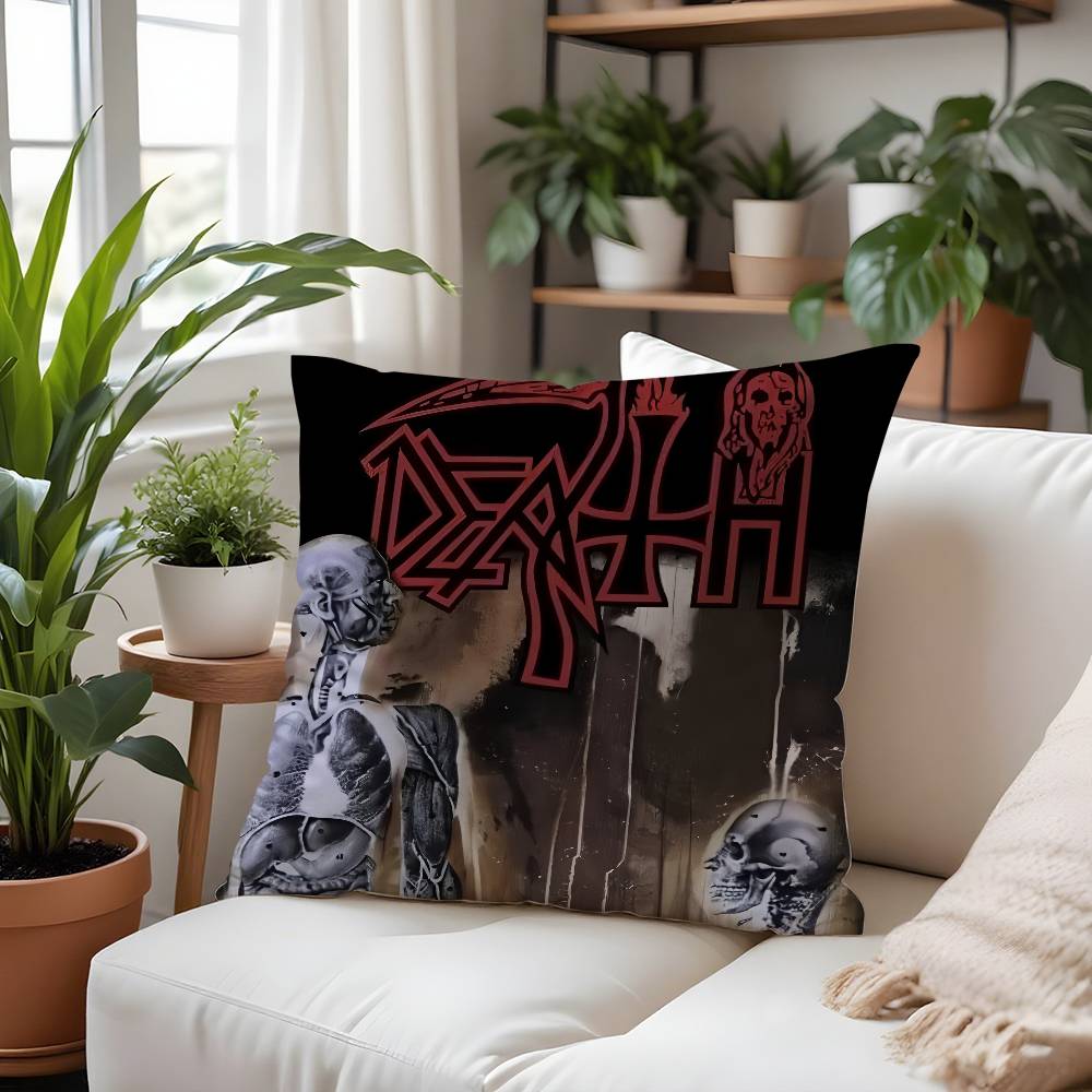 Rock Band-D-deaths Pillow Case  Plush Fabric Soft  Pillowcase Double Sided Print Cushion Cover Household Gifts