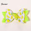 Girls Hair Accessories for Summer Cute Fruit Bow Clip, Artificial Leather Clips, Decorative Pins with Clips Matching Outfits