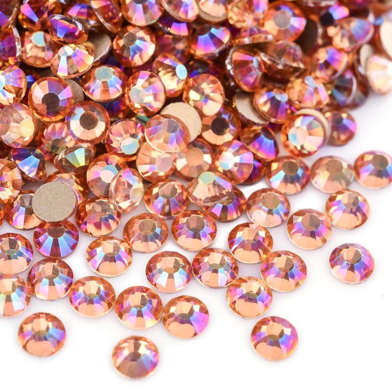 Glass Gold Bottom Flat Bottom Drill, Nail Drill Sticker Diamond Jewelry Diy Mobile Phone Case Nail Rhinestone Decorative Accessories Accessories