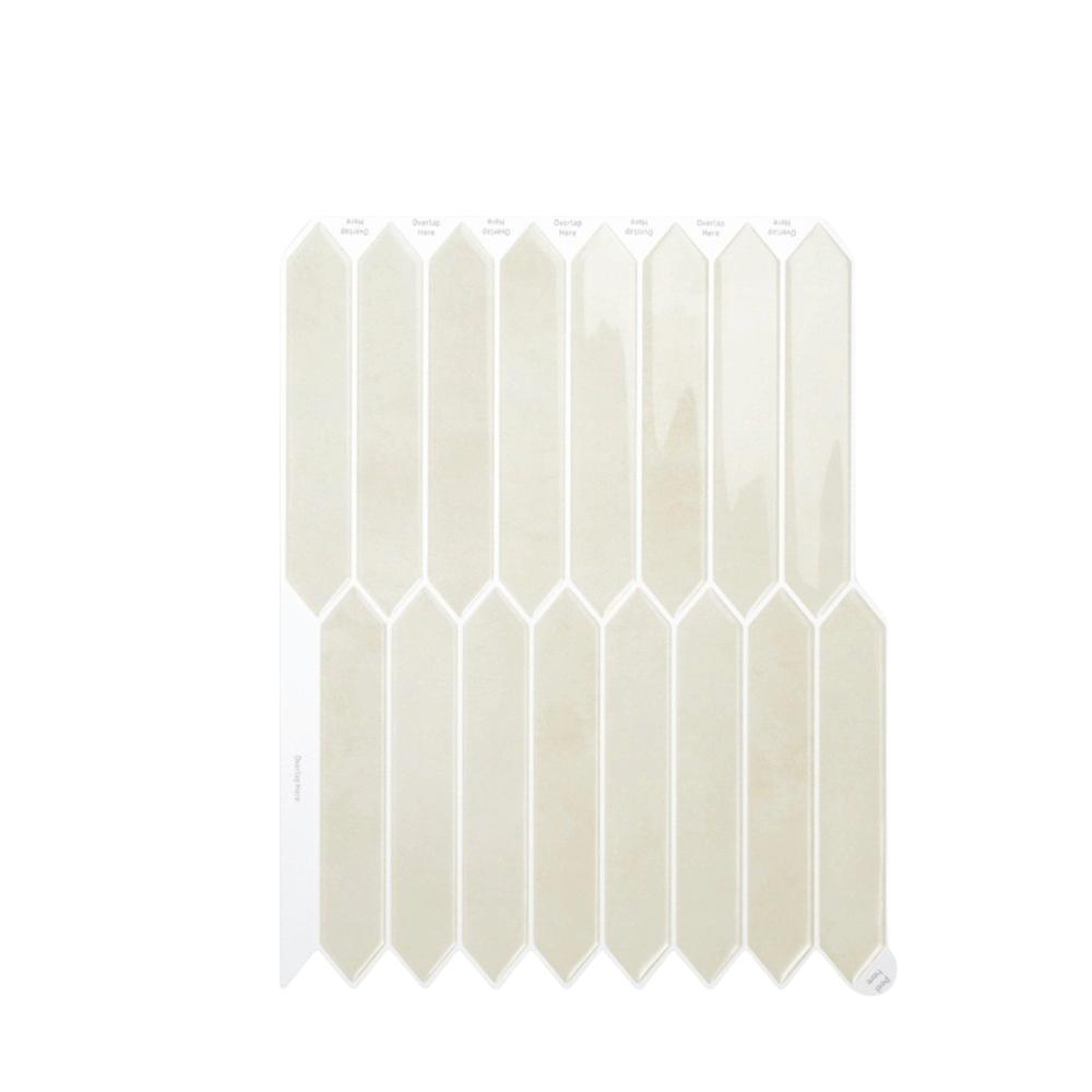 1 st Interiördekor Lång Sexkant 3D Väggpaneler Självhäftande Geometriska Stänkskyddsplattor 28,95x22,86 cm 3D Dekorativa Plattor