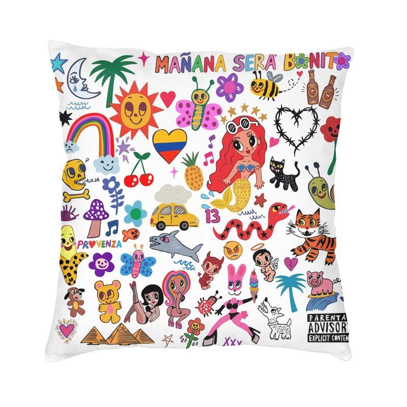 Manana Sera Bonito Colombian Music Singer Karol G Cushion Cover x Velvet Pillow Case for Car Square Pillowcase Decoration