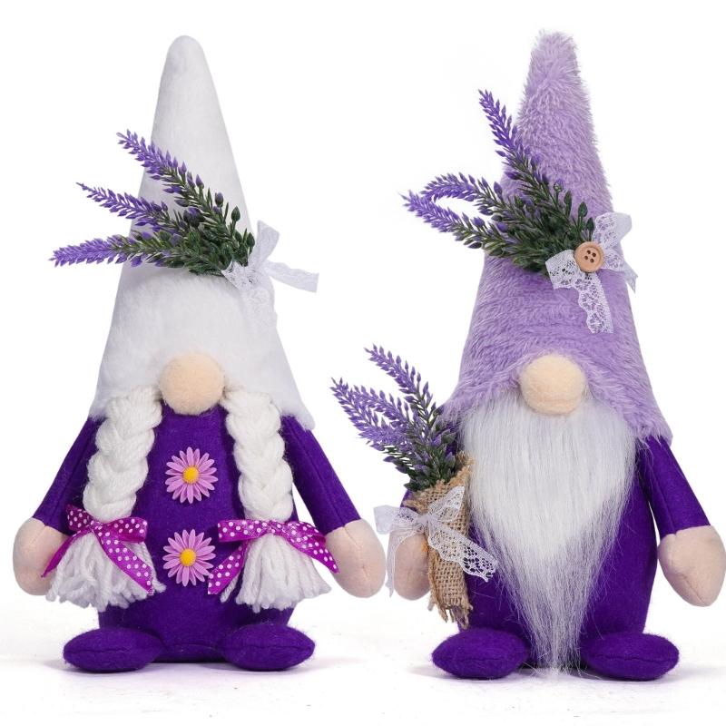 Swedish Dwarfs Lavender Gnomes Figures Plushs Nordic Dwarfs Handmade Plushs Doll Perfect Gift for Women Girl Kids